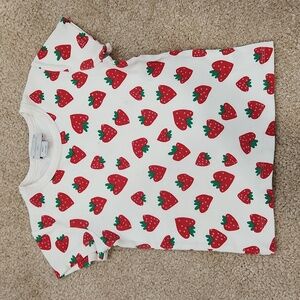 Stella McCartney Kids White and Red Strawberry Tee